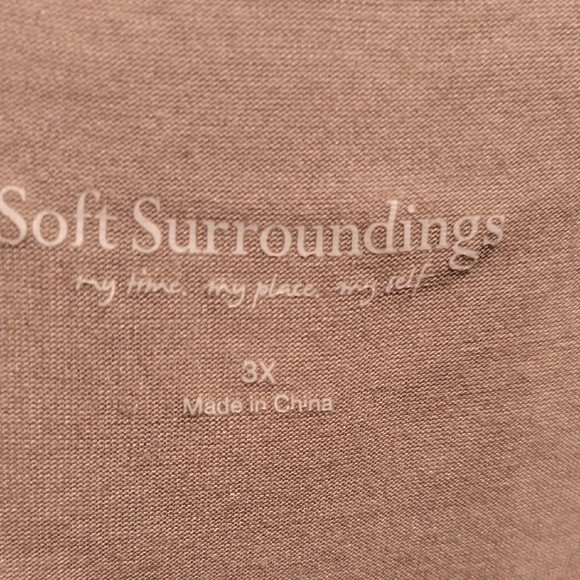 Soft Surroundings Tops - FINAL PRICE Soft Surroundings Taupe Sheer Silk Blouse Size 3X